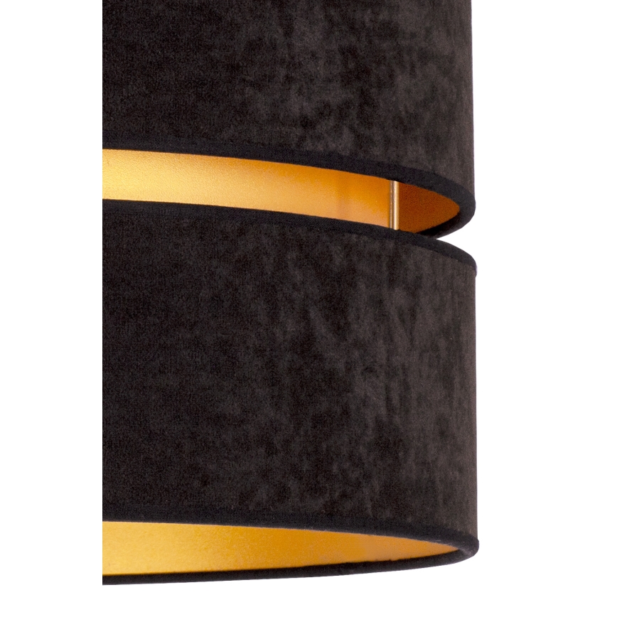 Duolla - Candeeiro integrado DUO 1xE27/15W/230V diâmetro 40 cm preto/dourado