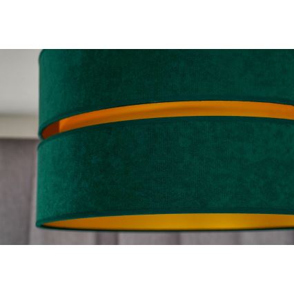 Duolla - Candeeiro integrado DUO 1xE27/15W/230V diâmetro 40 cm verde/dourado