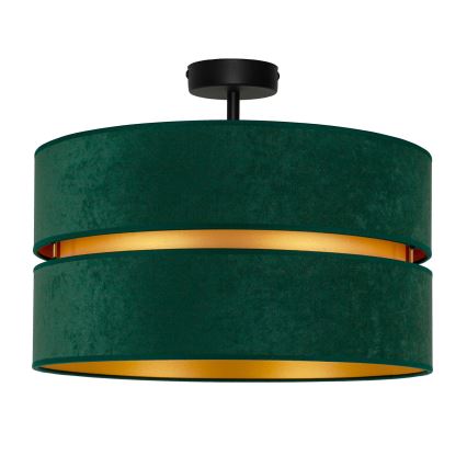 Duolla - Candeeiro integrado DUO 1xE27/15W/230V diâmetro 40 cm verde/dourado