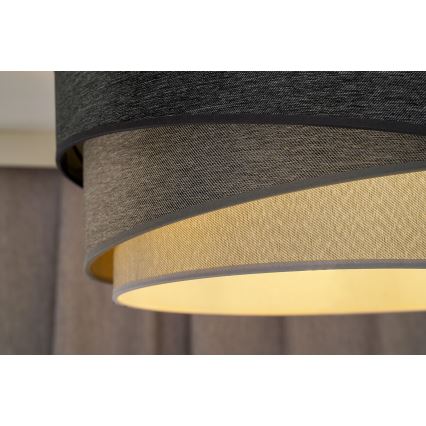 Duolla - Candeeiro integrado KOBO 1xE27/15W/230V diâmetro 45 cm cinzento/branco