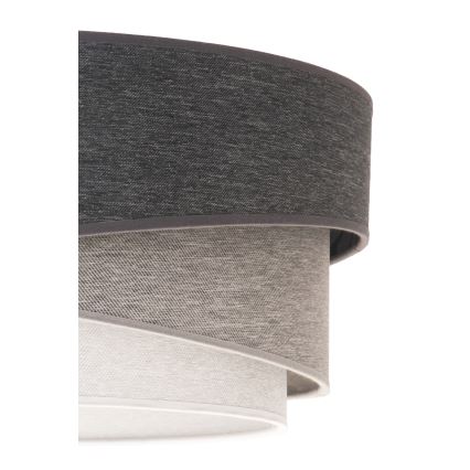 Duolla - Candeeiro integrado KOBO 1xE27/15W/230V diâmetro 45 cm cinzento/branco