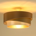 Duolla - Candeeiro integrado KOBO 1xE27/15W/230V diâmetro 45 cm cobre/dourado/branco