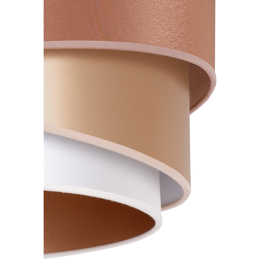 Duolla - Candeeiro integrado KOBO 1xE27/15W/230V diâmetro 45 cm cobre/dourado/branco