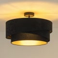 Duolla - Candeeiro integrado KOBO 1xE27/15W/230V diâmetro 45 cm preto