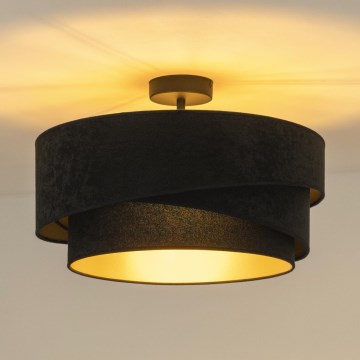 Duolla - Candeeiro integrado KOBO 1xE27/15W/230V diâmetro 45 cm preto
