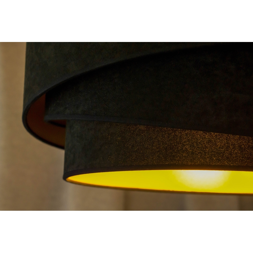 Duolla - Candeeiro integrado KOBO 1xE27/15W/230V diâmetro 45 cm preto
