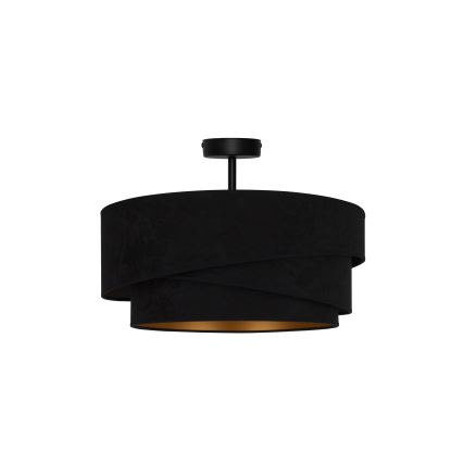 Duolla - Candeeiro integrado KOBO 1xE27/15W/230V diâmetro 45 cm preto
