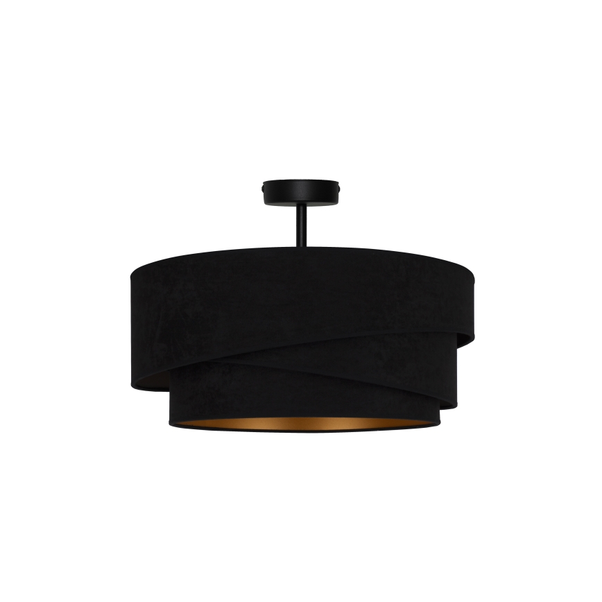 Duolla - Candeeiro integrado KOBO 1xE27/15W/230V diâmetro 45 cm preto