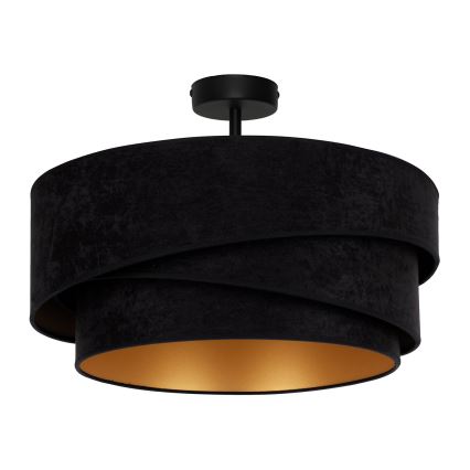 Duolla - Candeeiro integrado KOBO 1xE27/15W/230V diâmetro 45 cm preto