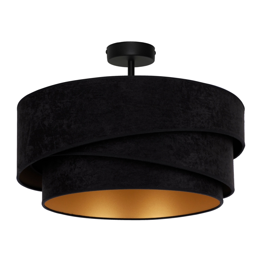 Duolla - Candeeiro integrado KOBO 1xE27/15W/230V diâmetro 45 cm preto