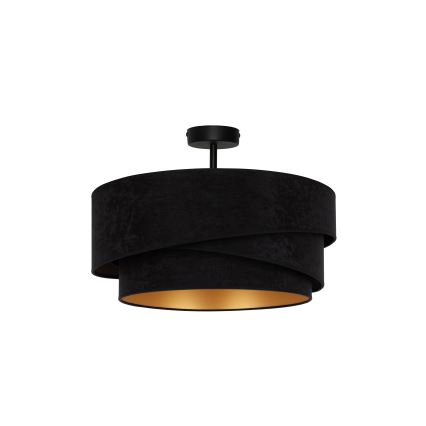 Duolla - Candeeiro integrado KOBO 1xE27/15W/230V diâmetro 45 cm preto
