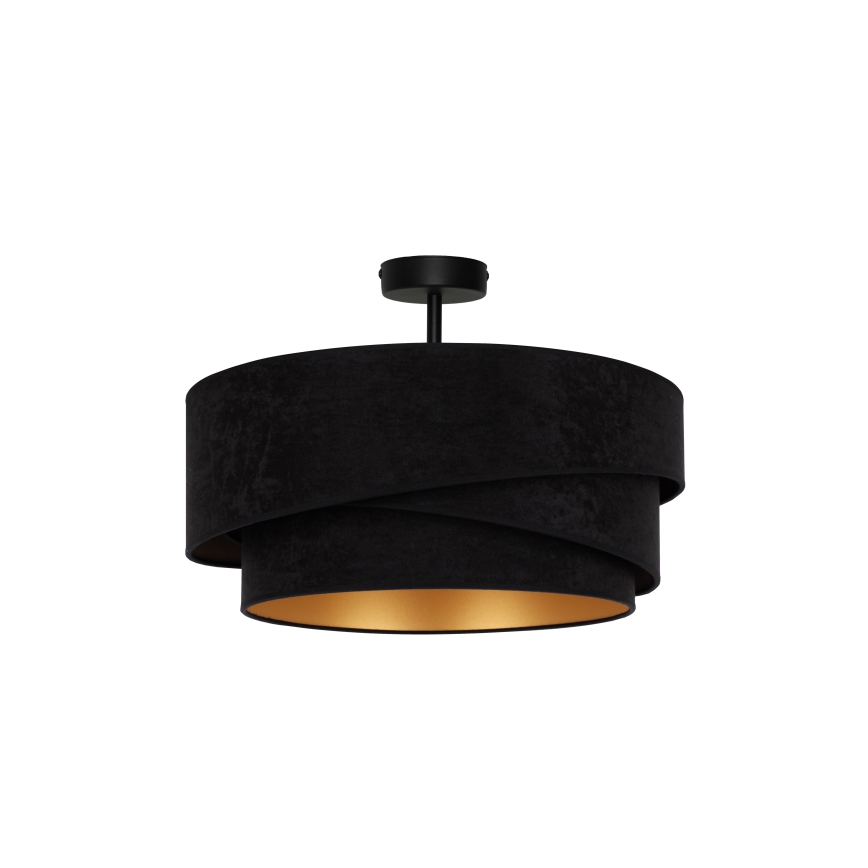 Duolla - Candeeiro integrado KOBO 1xE27/15W/230V diâmetro 45 cm preto