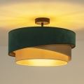 Duolla - Candeeiro integrado KOBO 1xE27/15W/230V diâmetro 45 cm verde/dourado/creme