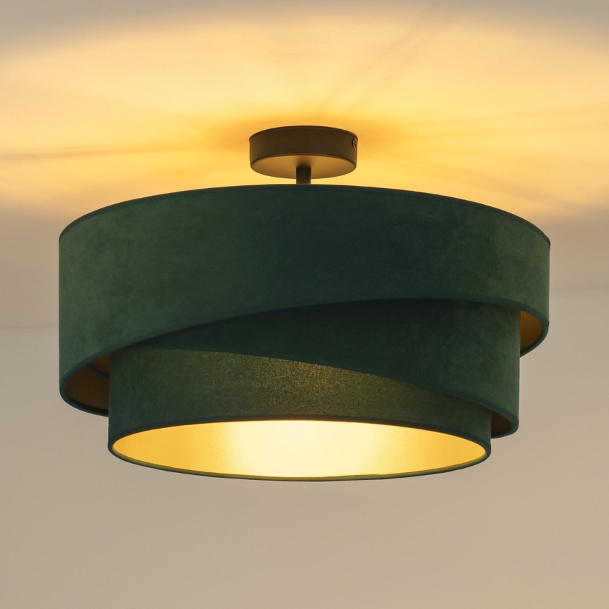 Duolla - Candeeiro integrado KOBO 1xE27/15W/230V diâmetro 45 cm verde