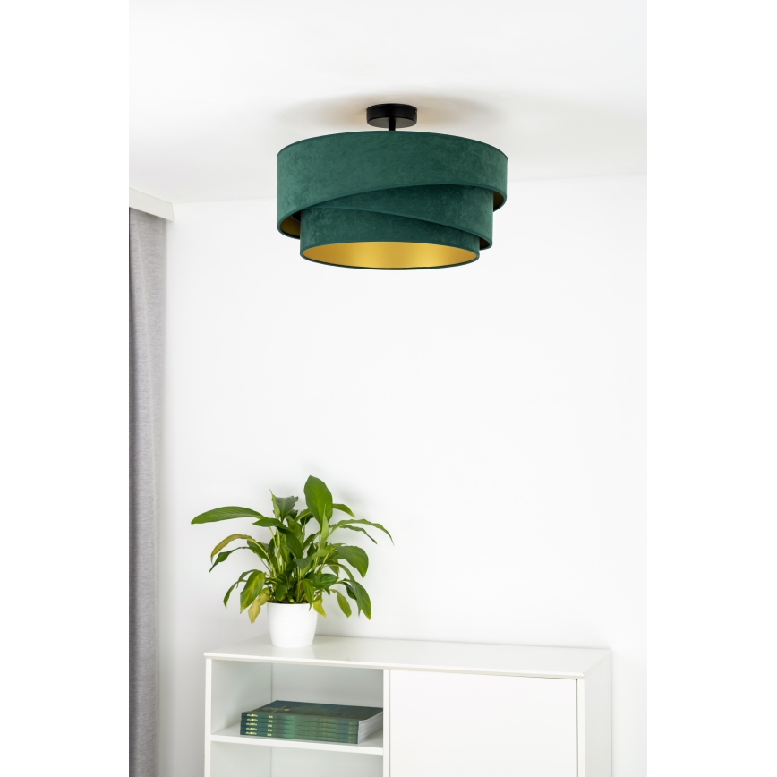 Duolla - Candeeiro integrado KOBO 1xE27/15W/230V diâmetro 45 cm verde