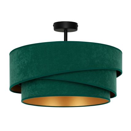 Duolla - Candeeiro integrado KOBO 1xE27/15W/230V diâmetro 45 cm verde