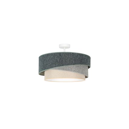 Duolla - Candeeiro integrado KOBO ECO RECYCLING 1xE27/15W/230V diâmetro 45 cm verde/cinzento/creme