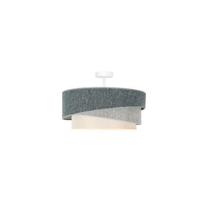 Duolla - Candeeiro integrado KOBO ECO RECYCLING 1xE27/15W/230V diâmetro 45 cm verde/cinzento/creme