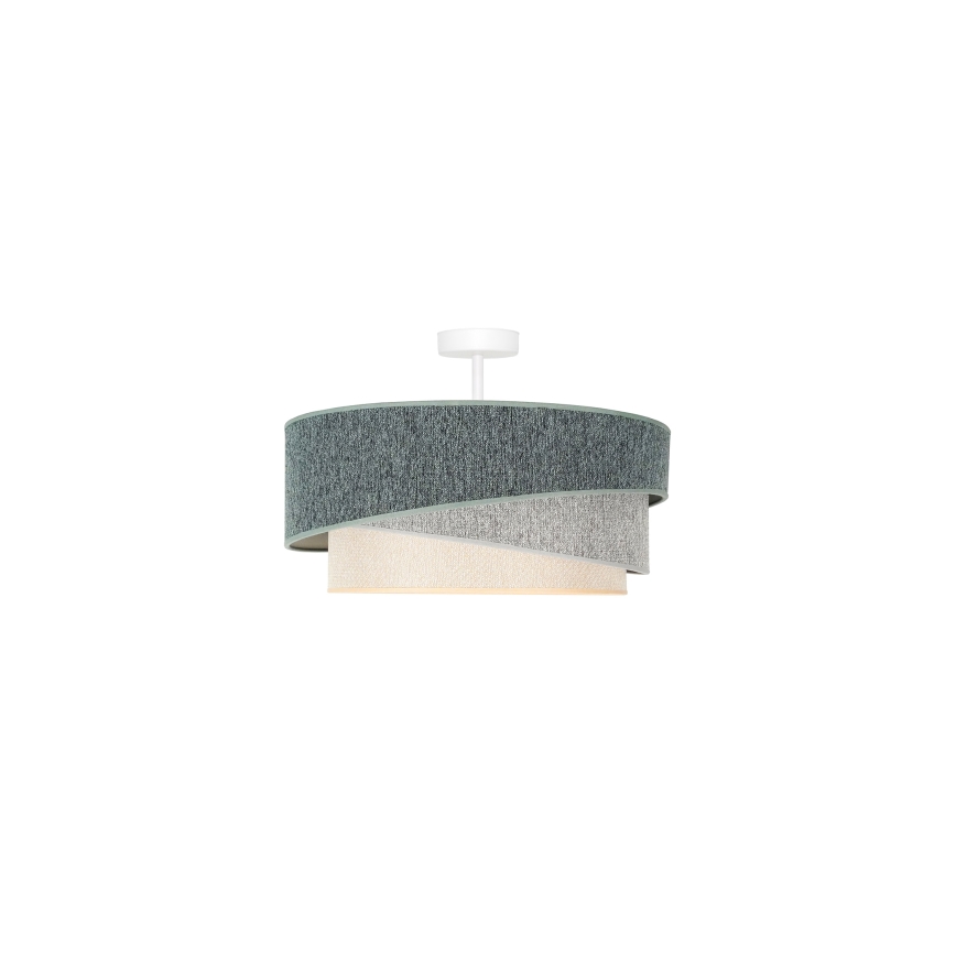 Duolla - Candeeiro integrado KOBO ECO RECYCLING 1xE27/15W/230V diâmetro 45 cm verde/cinzento/creme
