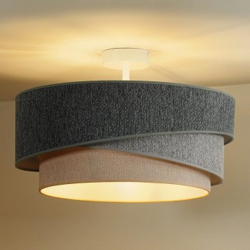 Duolla - Candeeiro integrado KOBO ECO RECYCLING 1xE27/15W/230V diâmetro 45 cm verde/cinzento/creme