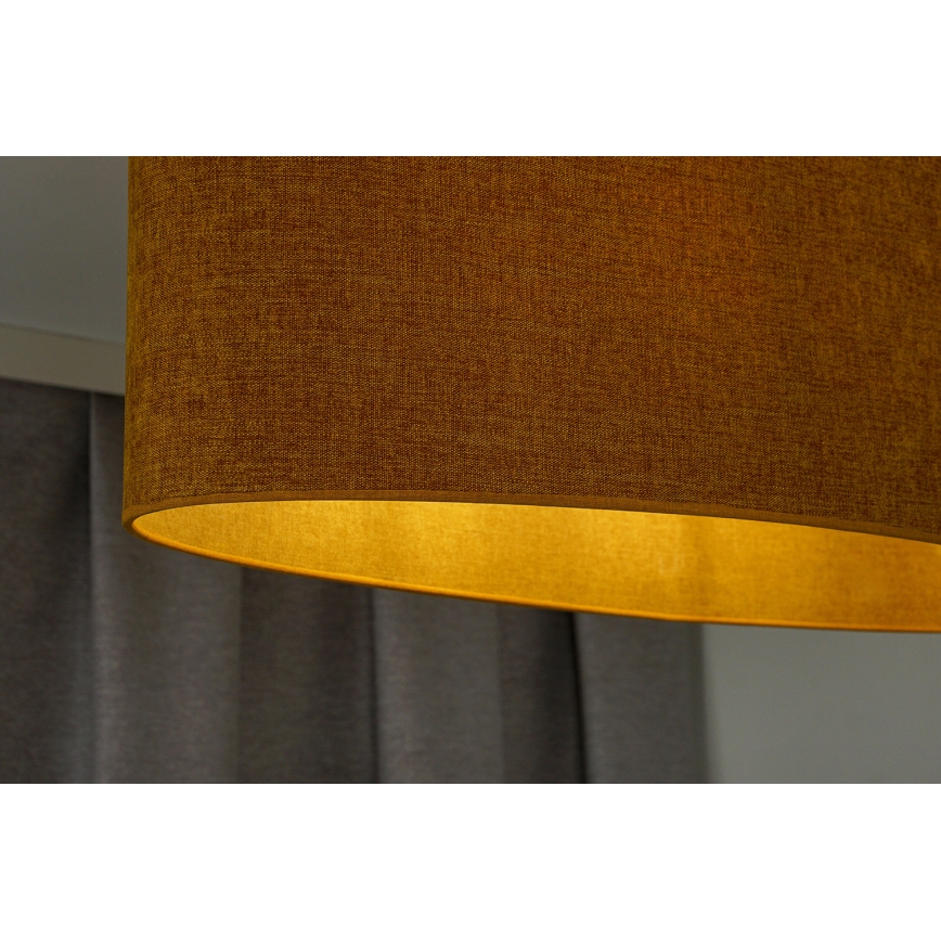 Duolla - Candeeiro integrado OVAL 1xE27/15W/230V castanho