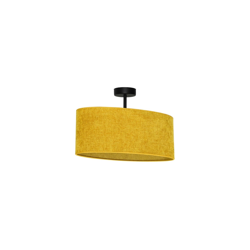 Duolla - Candeeiro integrado OVAL 1xE27/15W/230V castanho