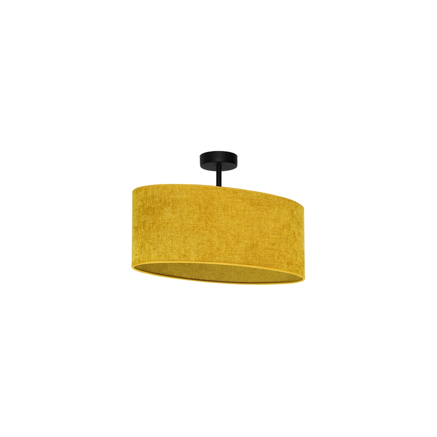 Duolla - Candeeiro integrado OVAL 1xE27/15W/230V castanho