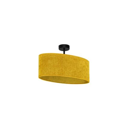 Duolla - Candeeiro integrado OVAL 1xE27/15W/230V castanho