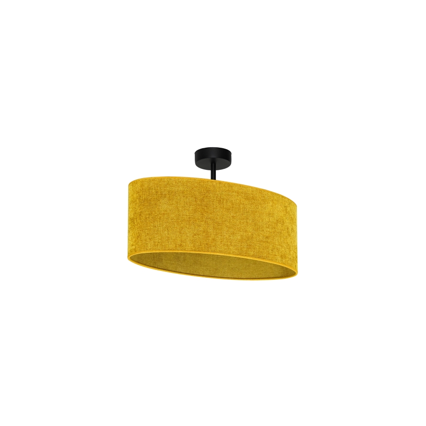 Duolla - Candeeiro integrado OVAL 1xE27/15W/230V castanho