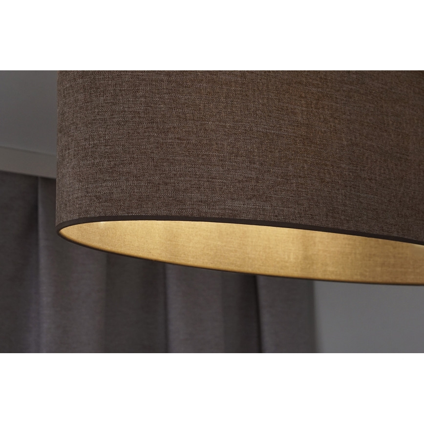 Duolla - Candeeiro integrado OVAL 1xE27/15W/230V castanho