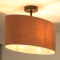Duolla - Candeeiro integrado OVAL 1xE27/15W/230V rosa