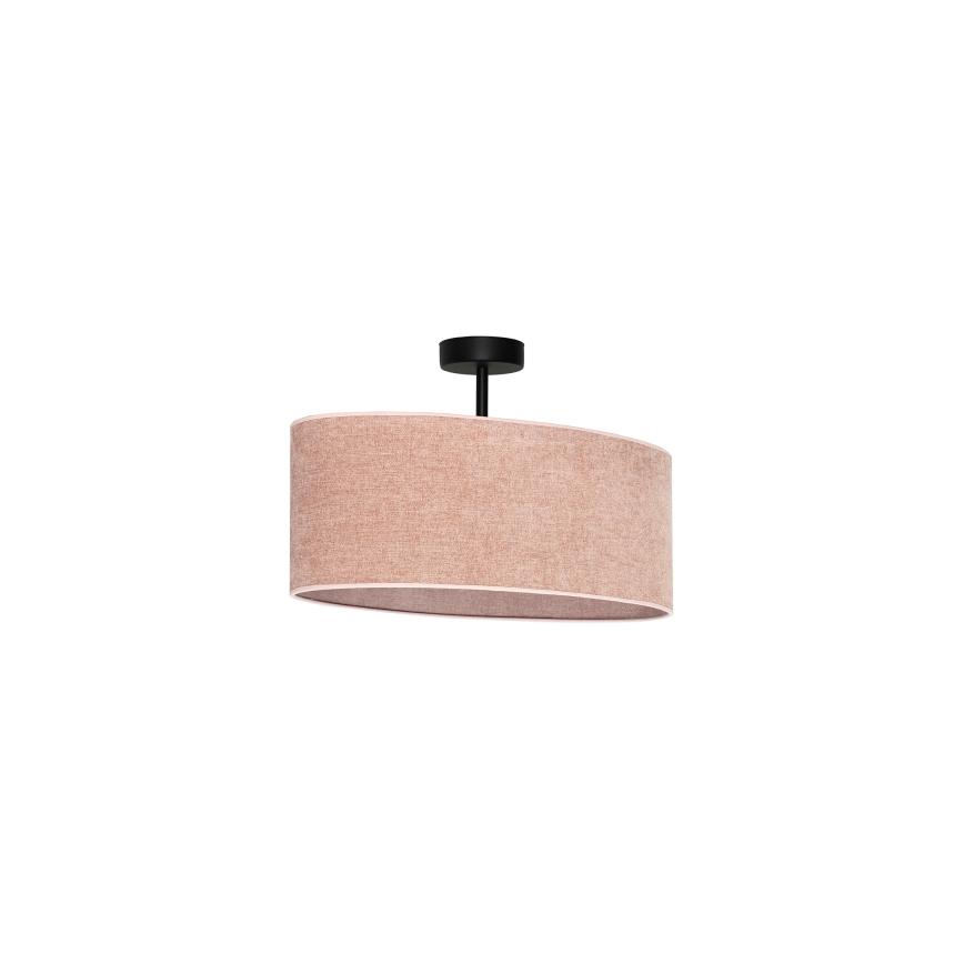 Duolla - Candeeiro integrado OVAL 1xE27/15W/230V rosa