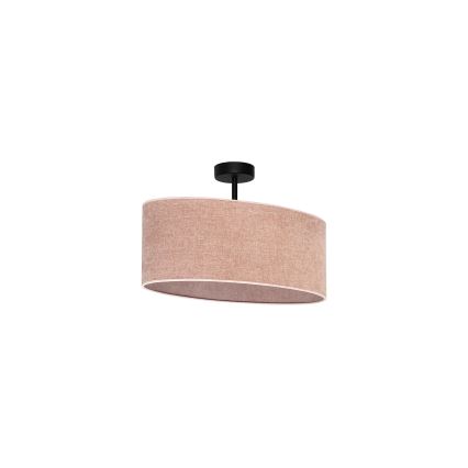 Duolla - Candeeiro integrado OVAL 1xE27/15W/230V rosa