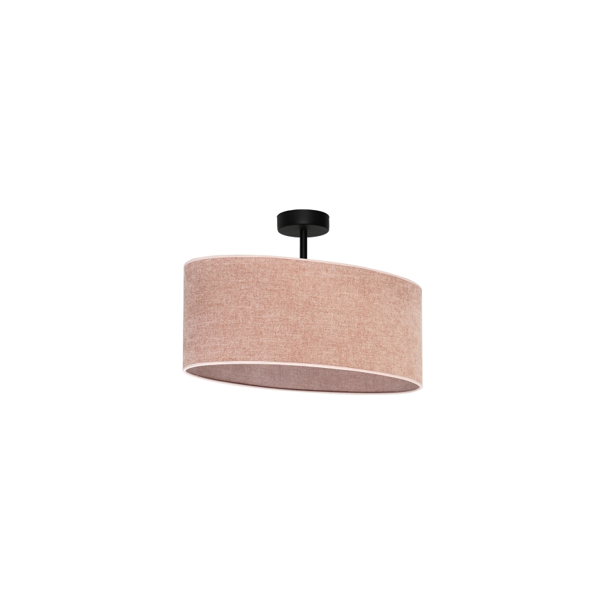 Duolla - Candeeiro integrado OVAL 1xE27/15W/230V rosa