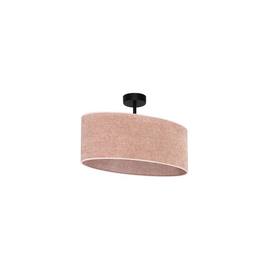 Duolla - Candeeiro integrado OVAL 1xE27/15W/230V rosa