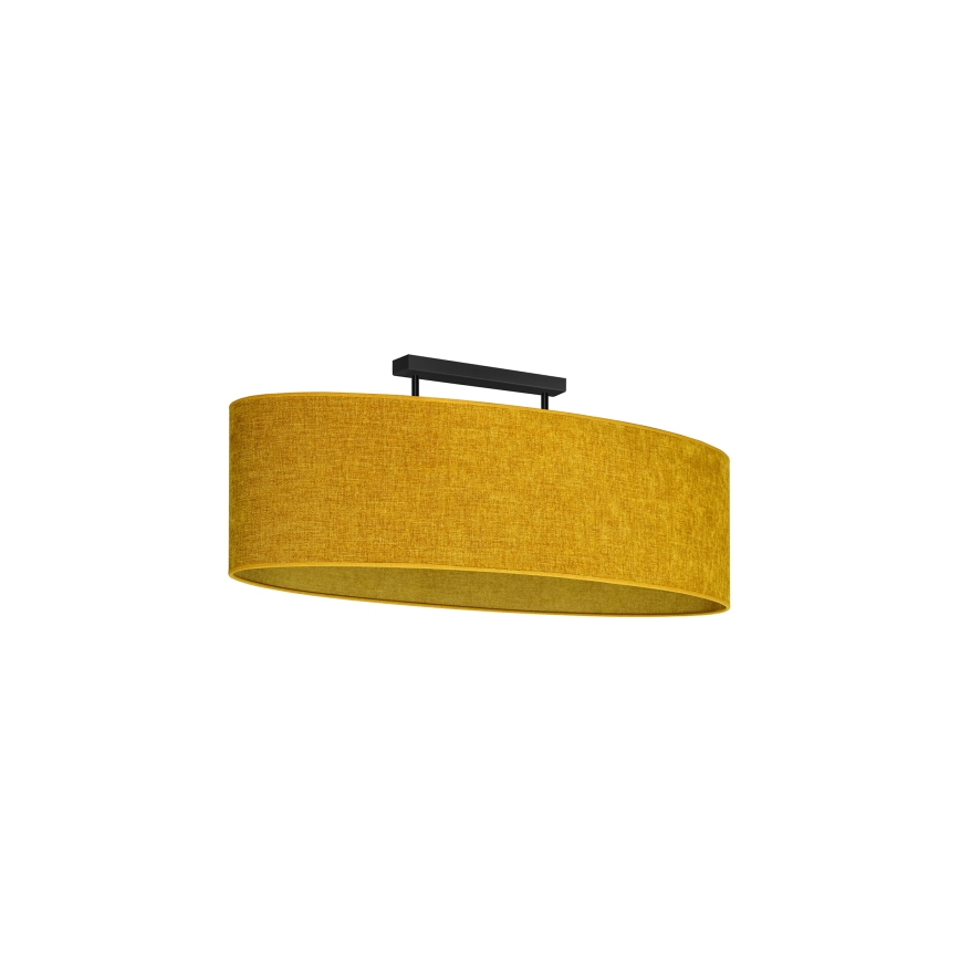 Duolla - Candeeiro integrado OVAL 2xE27/15W/230V castanho