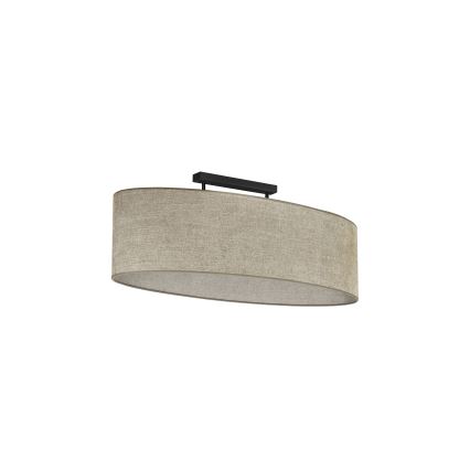 Duolla - Candeeiro integrado OVAL 2xE27/15W/230V castanho