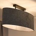 Duolla - Candeeiro integrado OVAL 2xE27/15W/230V cinzento