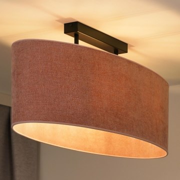 Duolla - Candeeiro integrado OVAL 2xE27/15W/230V rosa