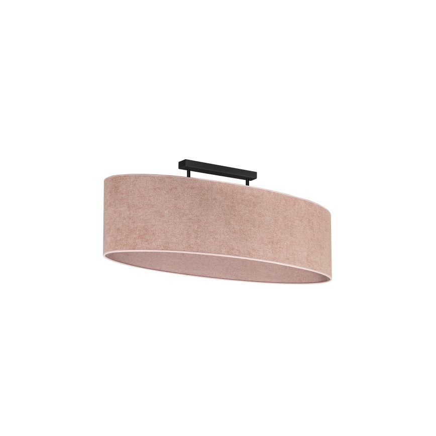 Duolla - Candeeiro integrado OVAL 2xE27/15W/230V rosa