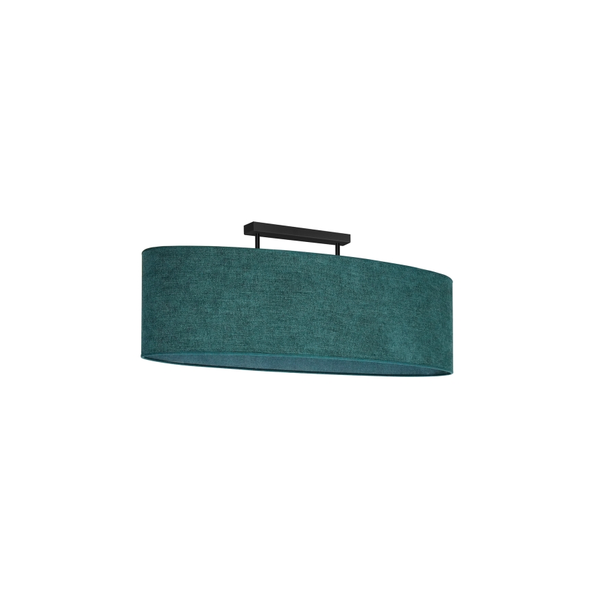 Duolla - Candeeiro integrado OVAL 2xE27/15W/230V verde