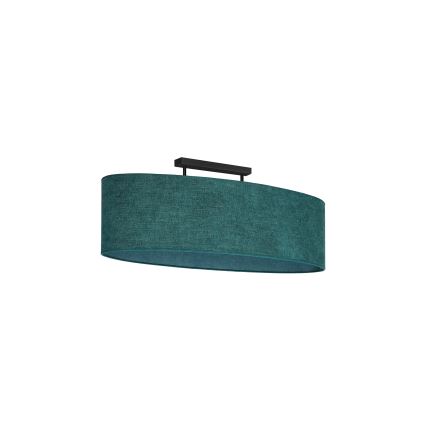 Duolla - Candeeiro integrado OVAL 2xE27/15W/230V verde