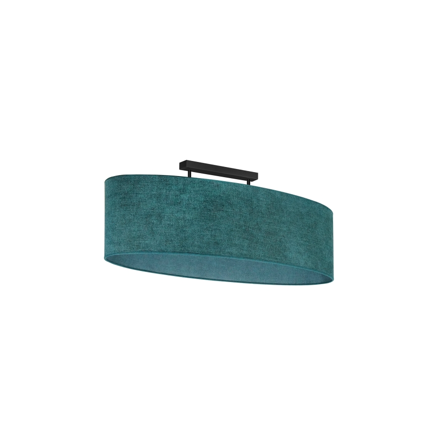 Duolla - Candeeiro integrado OVAL 2xE27/15W/230V verde