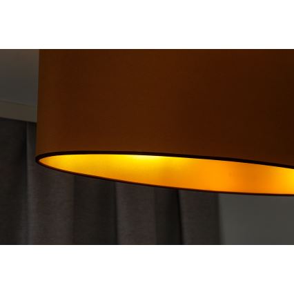 Duolla - Candeeiro integrado OVAL VEGAN 1xE27/15W/230V castanho