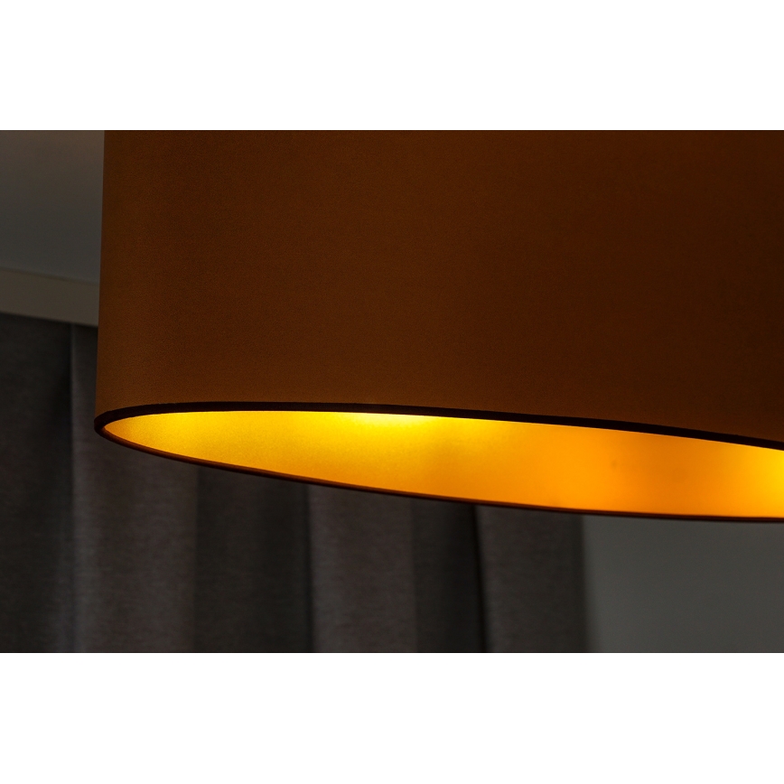 Duolla - Candeeiro integrado OVAL VEGAN 1xE27/15W/230V castanho