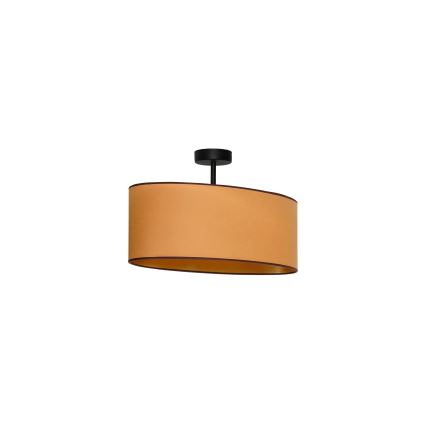 Duolla - Candeeiro integrado OVAL VEGAN 1xE27/15W/230V castanho