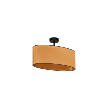 Duolla - Candeeiro integrado OVAL VEGAN 1xE27/15W/230V castanho