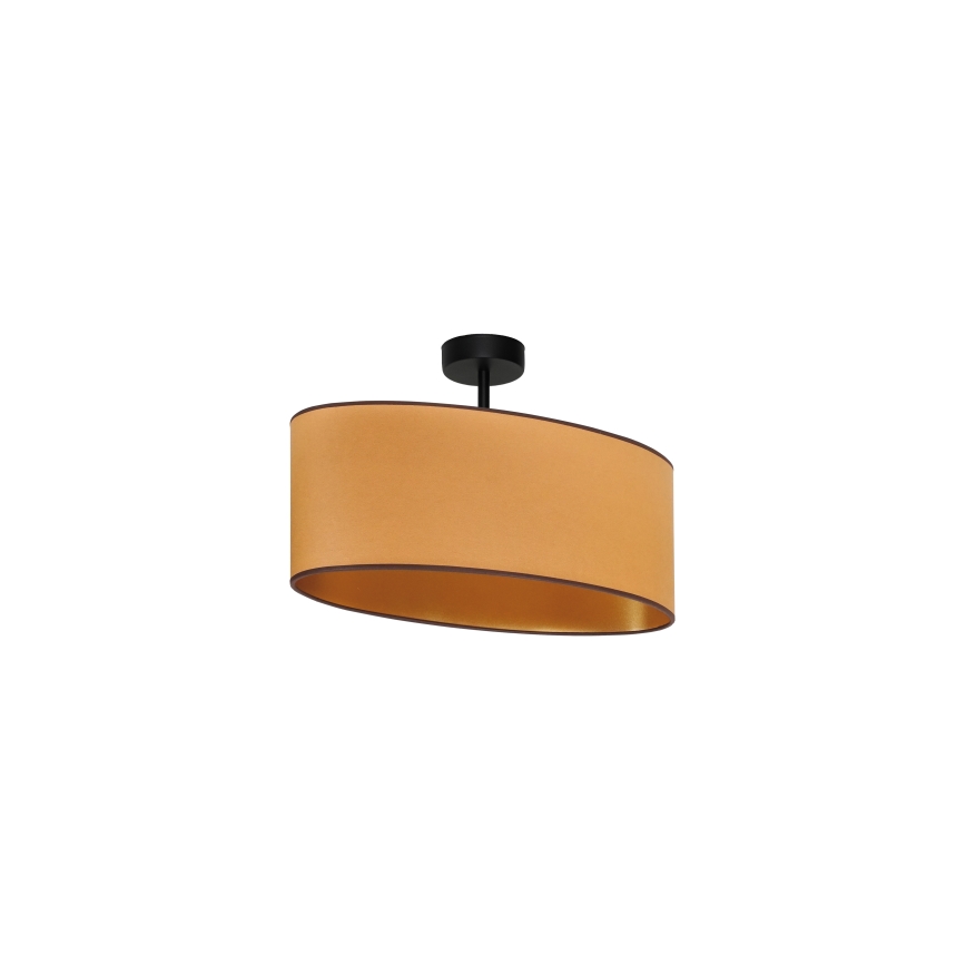 Duolla - Candeeiro integrado OVAL VEGAN 1xE27/15W/230V castanho