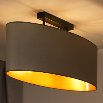 Duolla - Candeeiro integrado OVAL VEGAN 2xE27/15W/230V bege