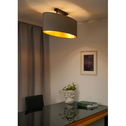 Duolla - Candeeiro integrado OVAL VEGAN 2xE27/15W/230V bege